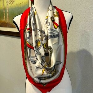 Authentic Celine Sellerie silk scarf